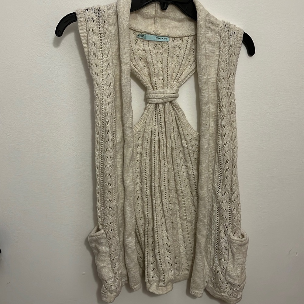 Sleeveless Knit Sweater Vest